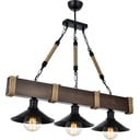 Тъмнокафяво висящо осветително тяло с метален абажур Kütük Ceviz – Opviq lights