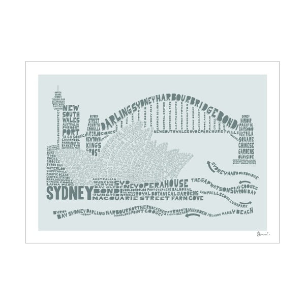 Plakát Sydney Grey&Grey, 50x70 cm