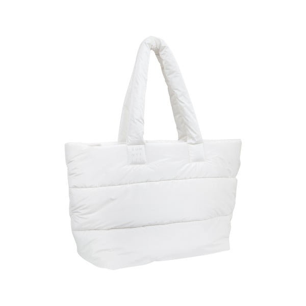Бяла пухена плажна чанта - Sunnylife