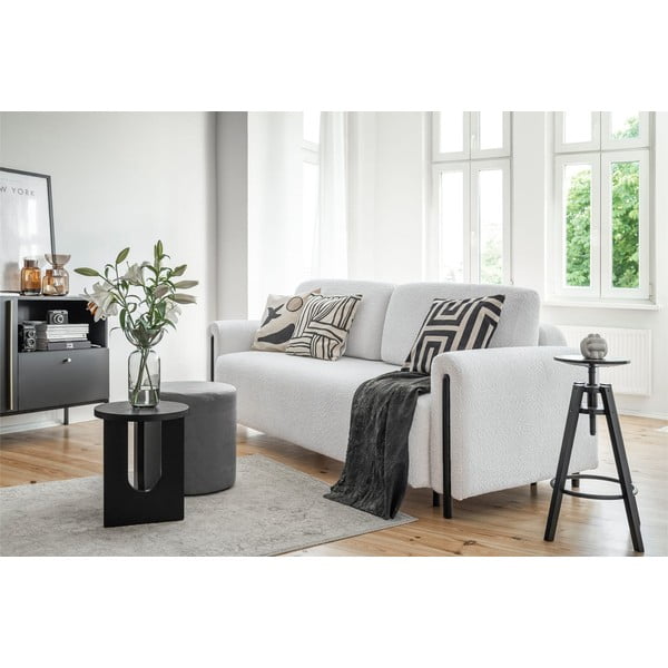 Сив разтегателен диван с място за съхранение от букле 244 cm Arcadova – ELTAP-image-3