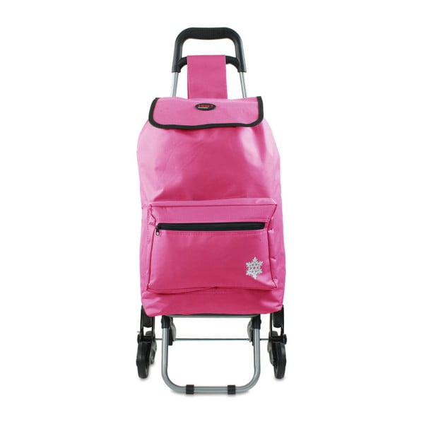 Розова пазарска чанта на колела Atlas, 30 л - Hero