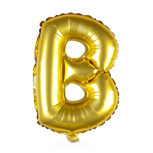 Balónek B zlaté, 30 cm