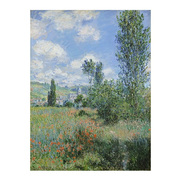 Obraz Claude Monet - View of Vétheuil, 80x60 cm