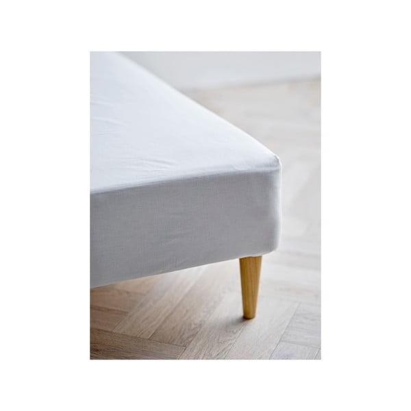 Бял еластичен чаршаф от органичен памук 140x200 cm Calm – Södahl-image-1