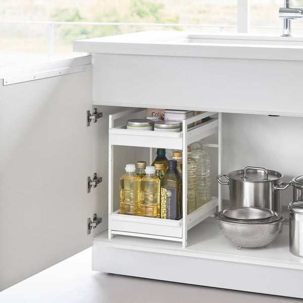 Бял метален допълнителен рафт 30x42 cm Tower – YAMAZAKI-image-1