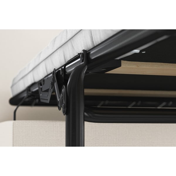 Сгъваема пейка с кремава тапицерия , 80 cm Brady - My Pop Design-image-1