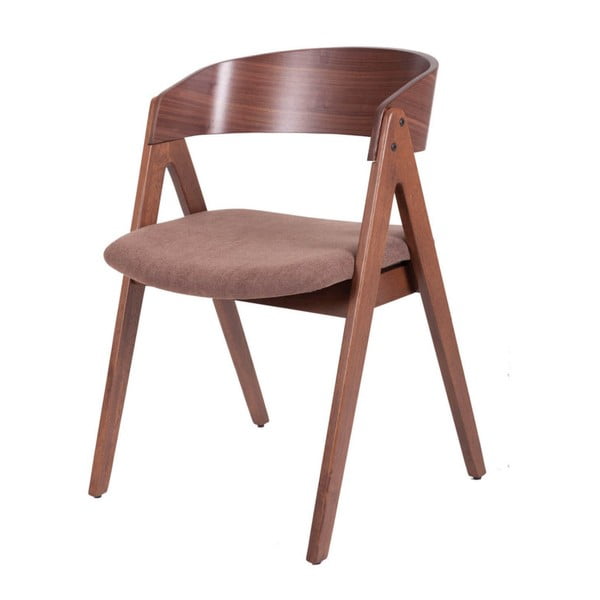 Комплект от 2 трапезни стола с кафява възглавница на седалката Rina - sømcasa