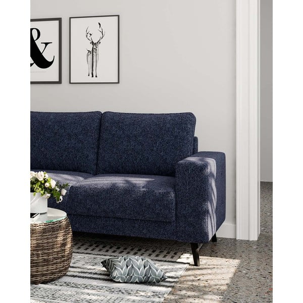 Тъмносин ъглов диван (ляв ъгъл) Fynn - Ghado-image-4