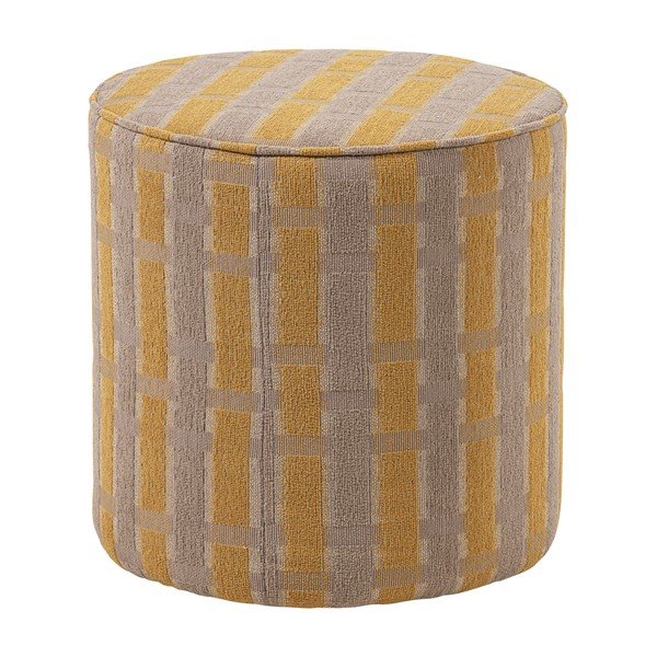 Жълта шенилова табуретка Sarli – WOOOD