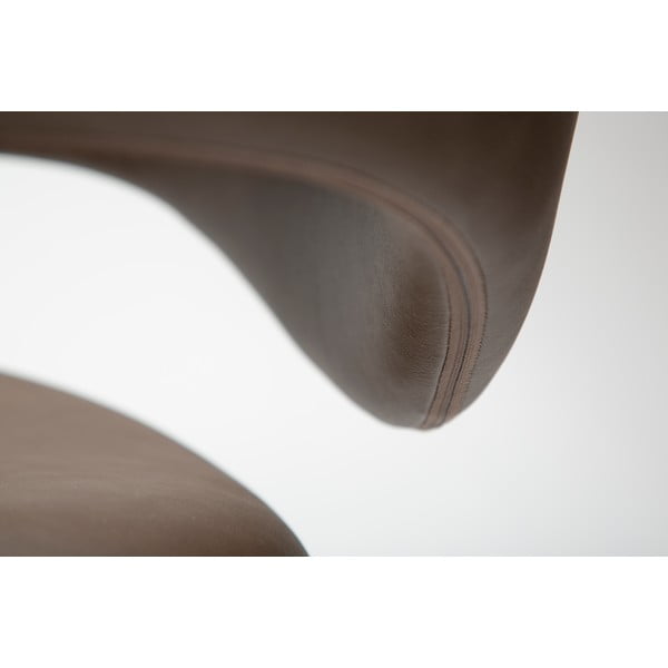 Тъмнокафяв трапезен стол от имитация на кожа Zone – DAN-FORM Denmark-image-4