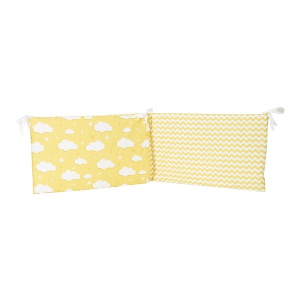 Жълт защитен памучен калъф за матрак за детско легло Mike & Co. NEW YORK Carino, 40 x 210 cm Stars - Mike & Co. NEW YORK