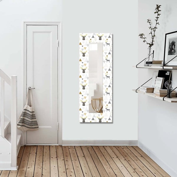 Стенно огледало с дървена рамка 40x120 cm - Wallity-image-1