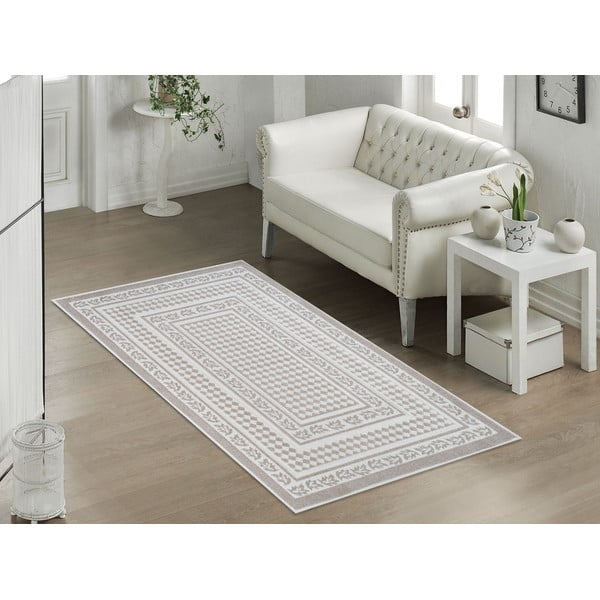 Béžový odolný bavlněný koberec Olivia, 160 x 230 cm