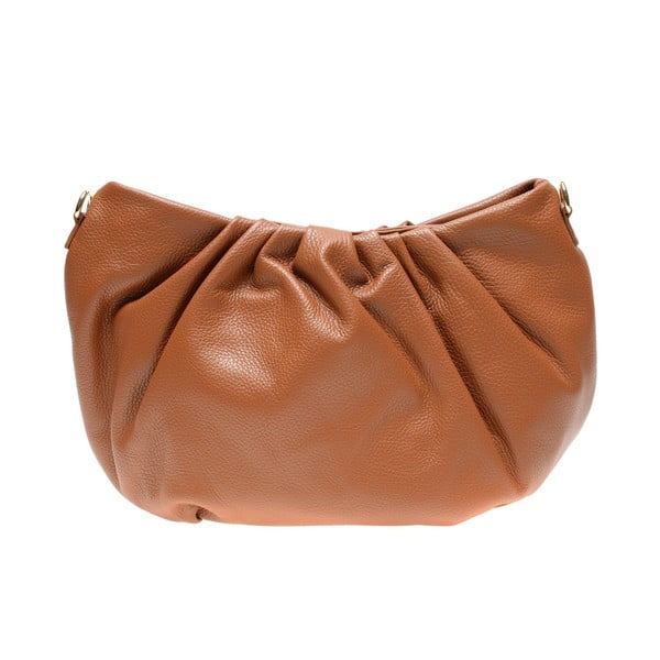 Кафява кожена чанта за рамо - Carla Ferreri