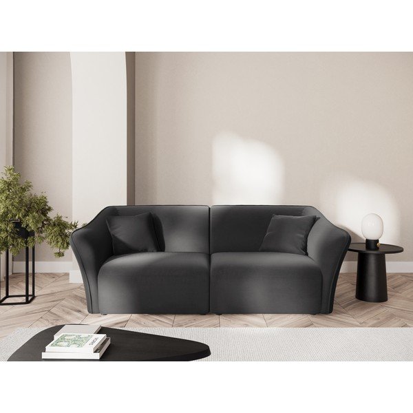 Тъмносив кадифен диван 206 cm Tokyo – Cosmopolitan Design-image-1