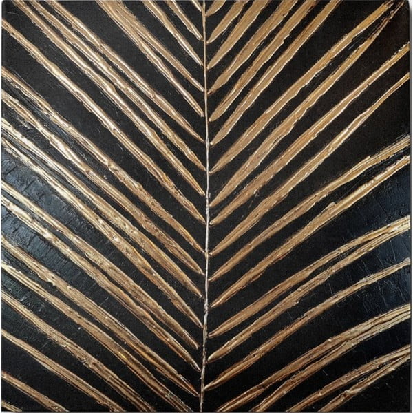 Ръчно рисувана картина 70x70 cm Palm Leaf – Wallity
