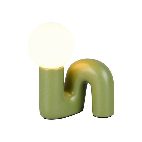 Зелена керамична настолна лампа (височина 21,5 cm) Quinn – Reality-image-3