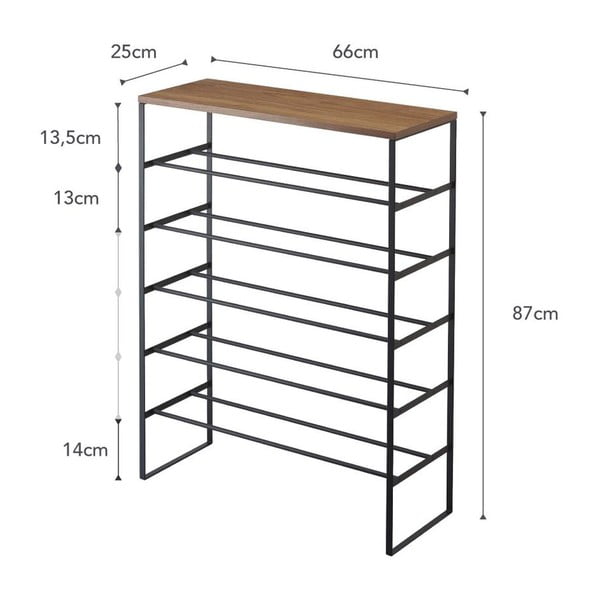 Черна метална стойка за обувки Tower – YAMAZAKI-image-4