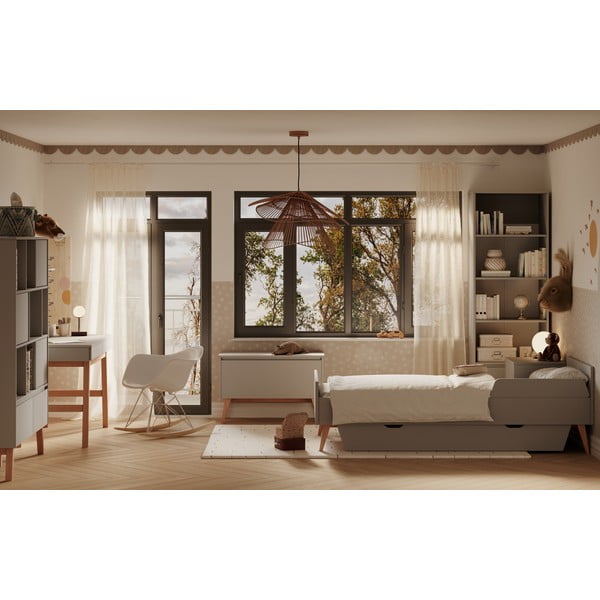 Сиво чекмедже под детското легло 90x200 cm Swing - Pinio-image-3