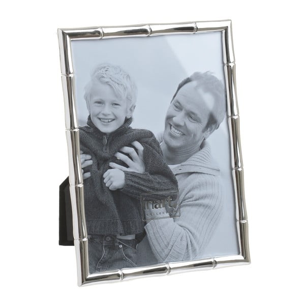 Kovový fotorámeček ve stříbrné barvě InArt na fotografii 25 x 20 cm