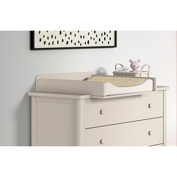 Бежов детски скрин с маса за преповиване 89x90x55 cm Swingo – Vipack-image-2