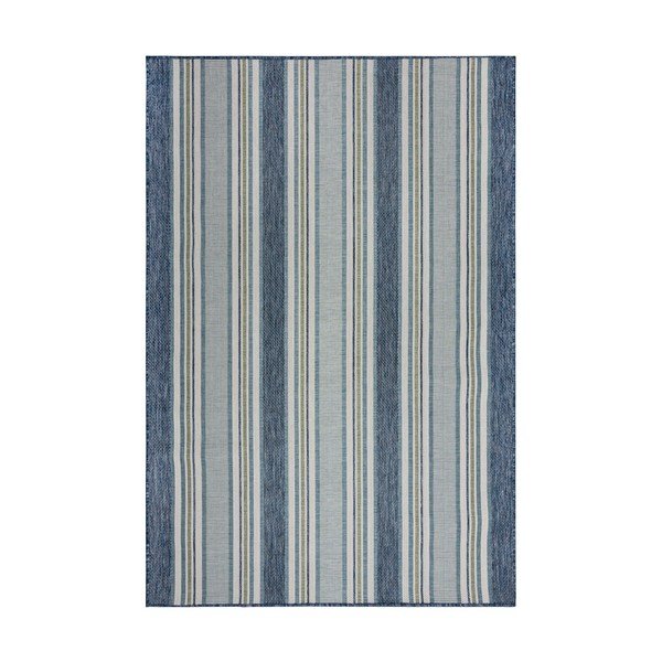 Килим за открито и закрито тюркоазен 200x290 cm Roma Stripe – Flair Rugs