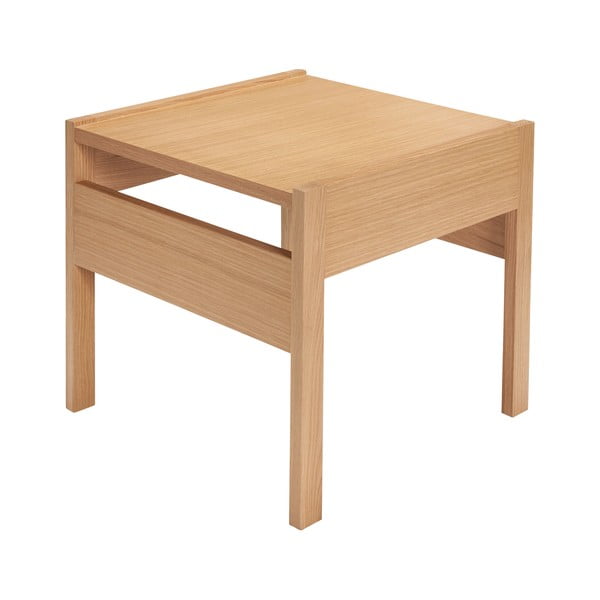 Странична масичка с дъбов плот 50x50 cm Forma – Hübsch-image-2