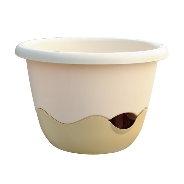 Бяла самонапояваща се висяща саксия Mareta, дължина 25 cm - Plastia-image-1