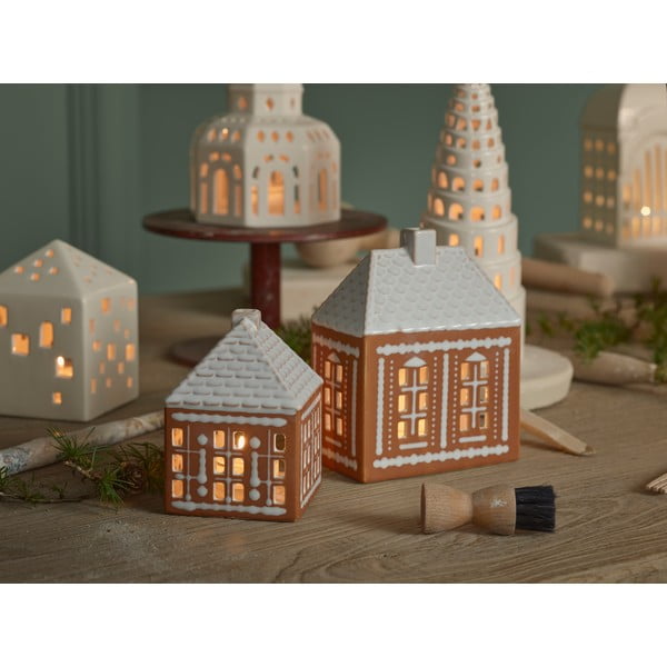 Керамичен свещник за чаена свещ Gingerbread Lighthouse – Kähler Design-image-2