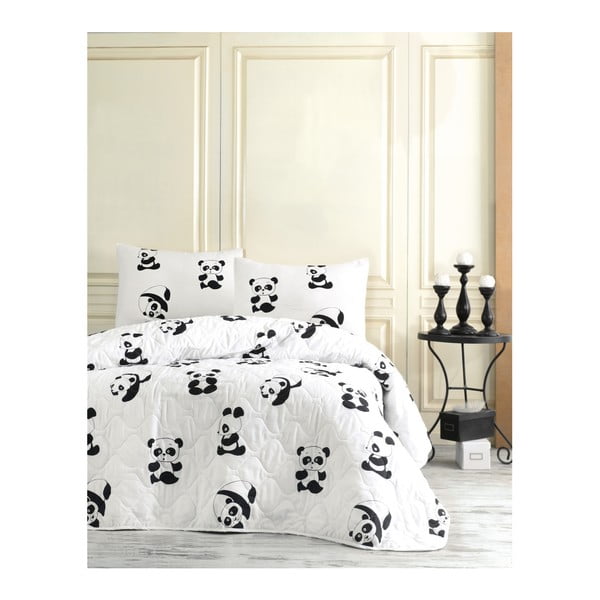 Комплект от покривка за легло и 2 калъфки за възглавници , 200 x 220 cm Panda - Mijolnir