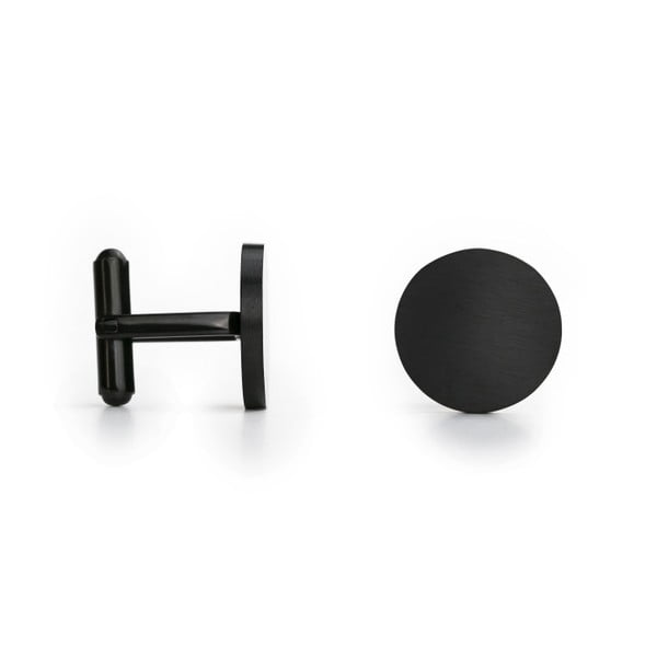 Черни копчета за ръкавели Elopment от неръждаема стомана - Monomen