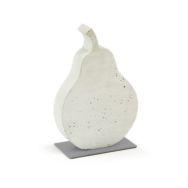 Bílá cementová dekorace La Forma Sens Pear, 20 x 30 cm