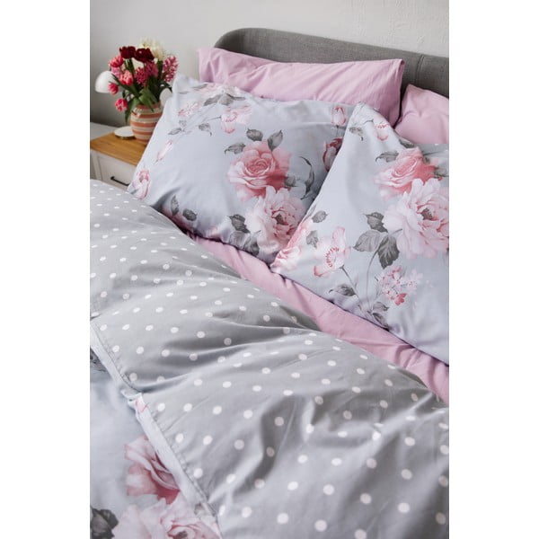 Сиво памучно спално бельо за двойно легло , 200 x 220 cm Belle - Bonami Selection-image-4