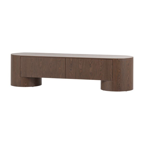 Маса за телевизор в тъмно естествен цвят 200x50x50 cm Velari – WOOOD