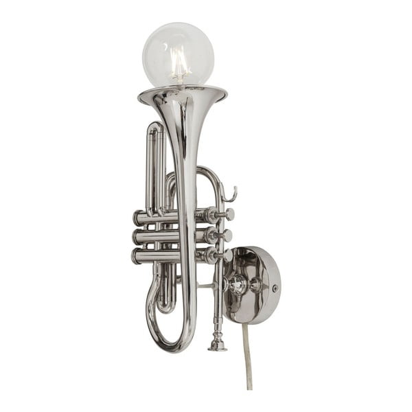 Закачалка за стена в сребристо Trumpet Jazz - Kare Design