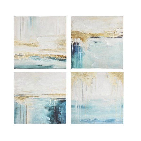 Печатна/с ръчно рисувани елементи върху платно картина 60x60 cm Crown – Bizzotto