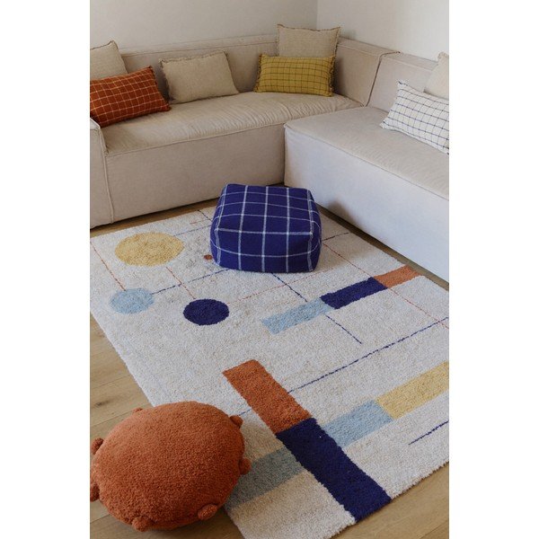 Бежов памучен килим подходящ за пране/ръчно изработен 170x240 cm Geometrical Shapes – Lorena Canals-image-4