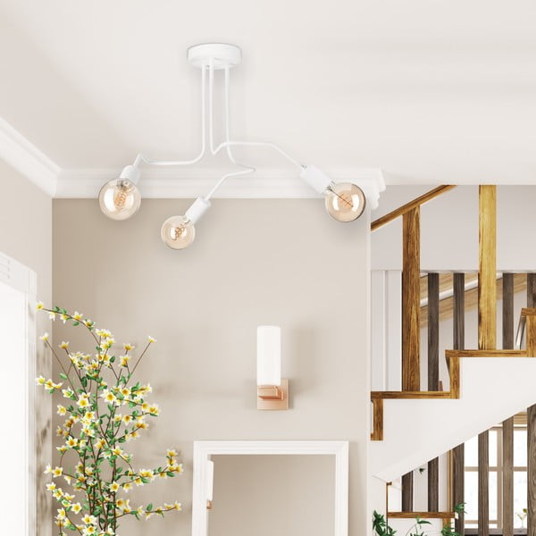 Бяло осветително тяло за таван 55x55 cm Domino – LAMKUR-image-1