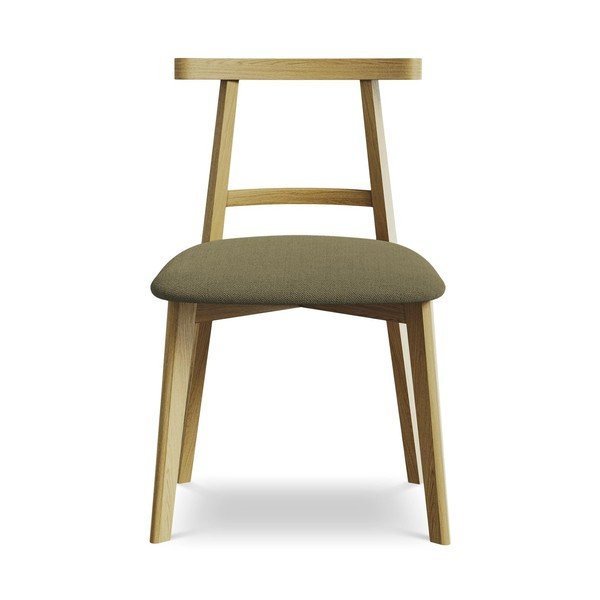 Зелен трапезен стол от масивна дървесина Ohelo – Makamii-image-1