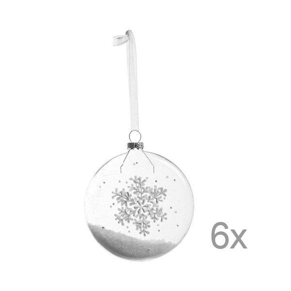 Sada 6 závěsných dekorací Côté Table Snowflake