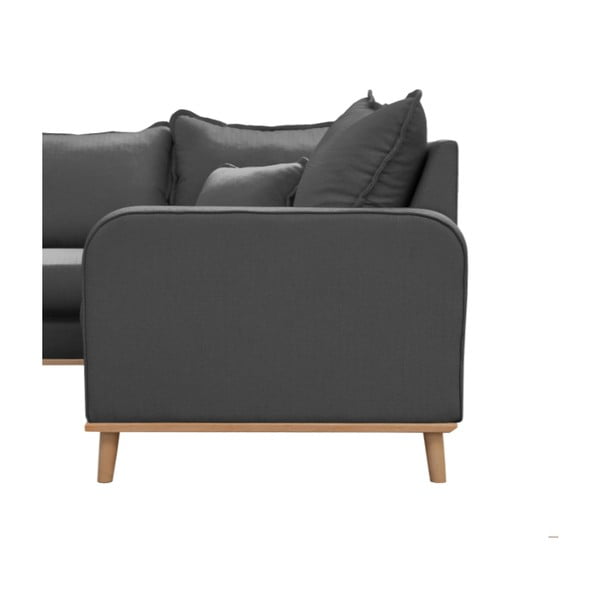 Тъмносив ъглов диван (ляв ъгъл) Beata - Ropez-image-4