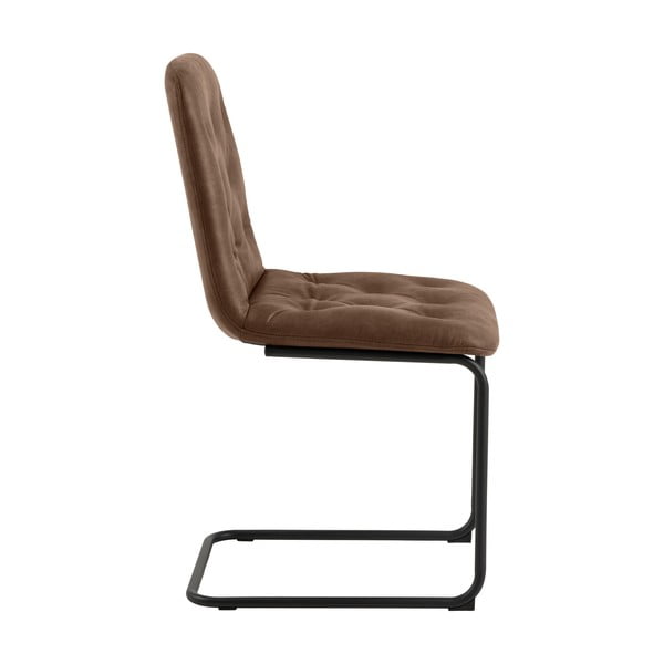 Кафяви трапезни столове от имитация на кожа в комплект от 2 бр. Kira – Actona-image-3