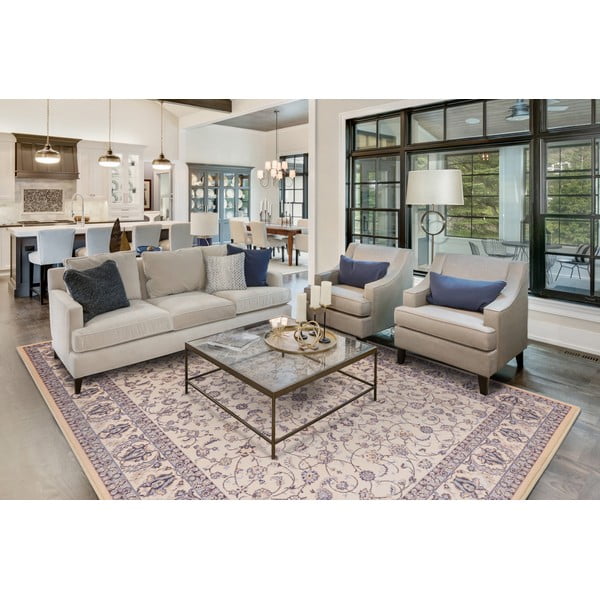 Кремав вълнен килим 160x240 cm Philip - Agnella-image-1