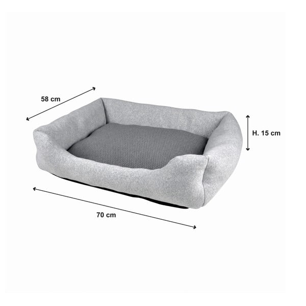 Светлосиво легло за домашни любимци 70x58 cm Graphene – Love Story-image-4