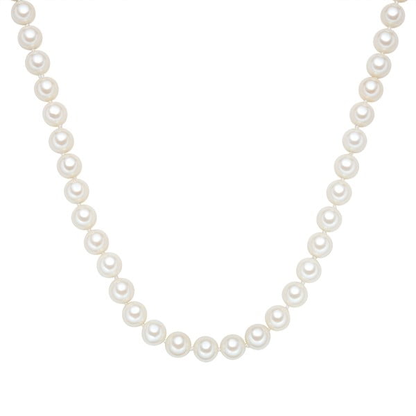 Bílý perlový náhrdelník Pearldesse Organic, délka 40 cm