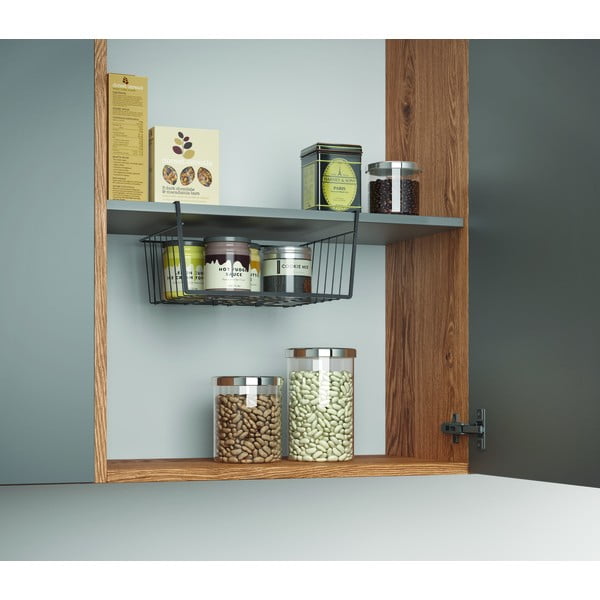 Черна висяща кухненска кошница, дължина 30 cm - Metaltex-image-1