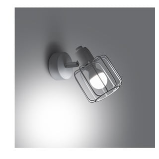 Бяла стенна лампа ø 10 cm Salom - Nice Lamps