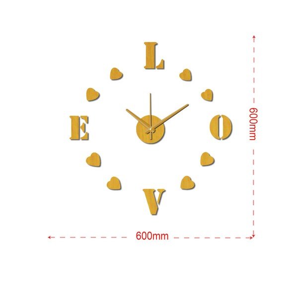 Стенен часовник Love, ⌀ 60 cm - Mauro Ferretti-image-2