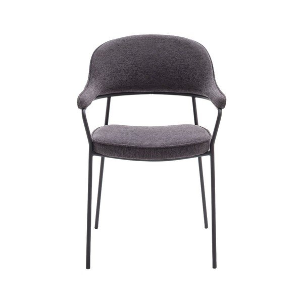 Тъмносив трапезен стол с подлакътници Kindersley – Unique Furniture-image-1