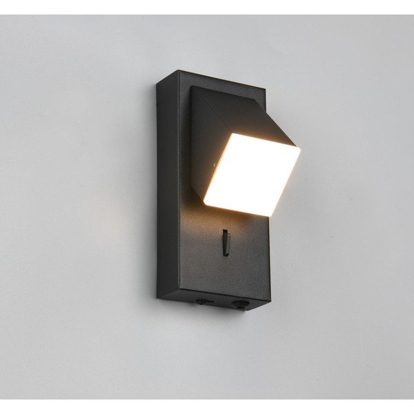 Матово черно LED стенна лампа Raglan – Trio-image-2